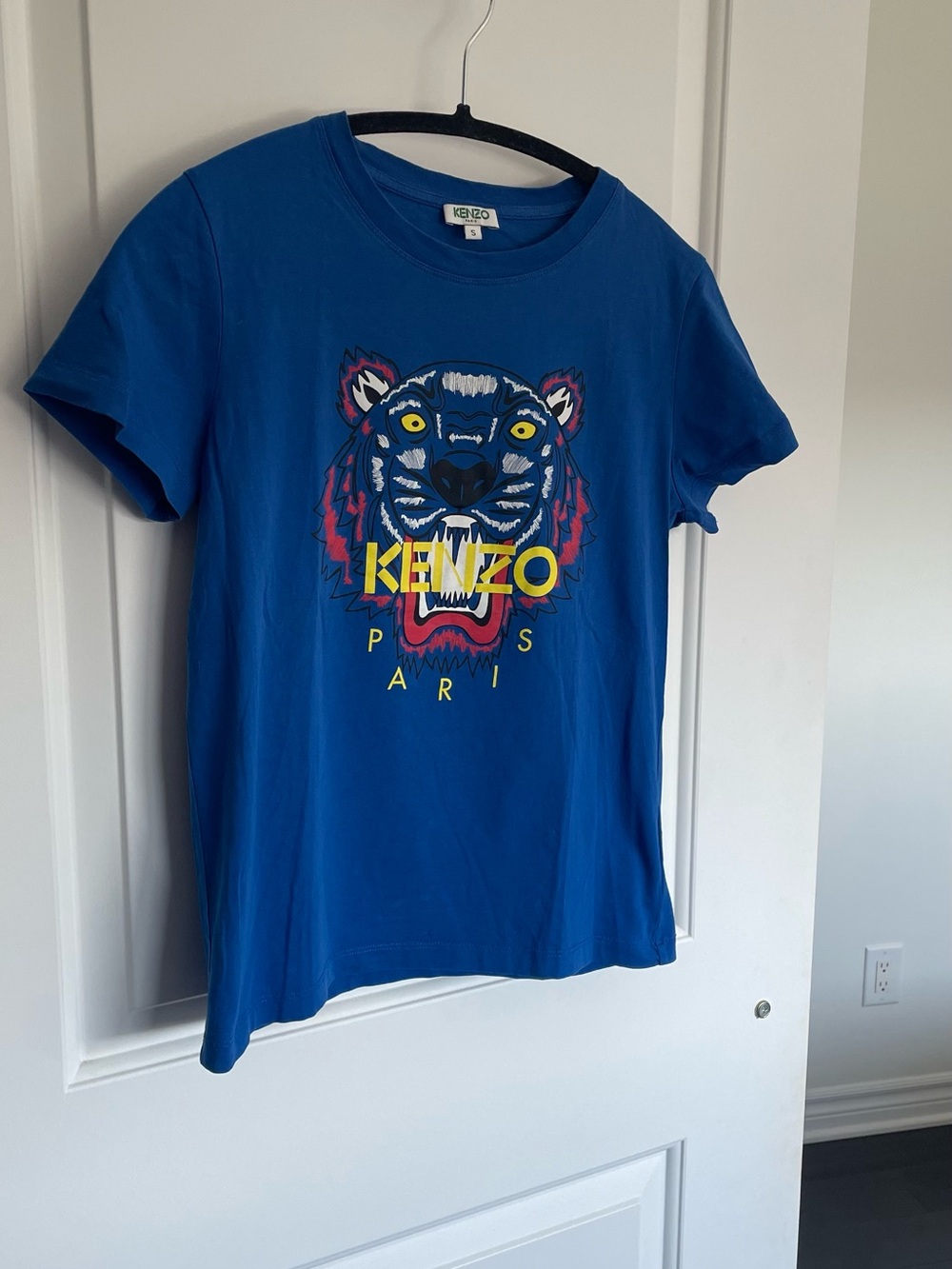 Kenzo Royal Blue Tiger Head Graphic Tee